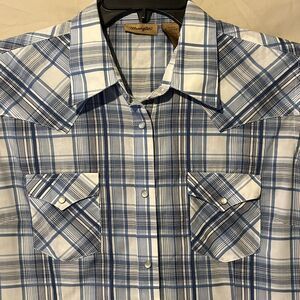 Wrangler‎ Ladies Pearl Snap Western Long Sleeve Shirt Size XL